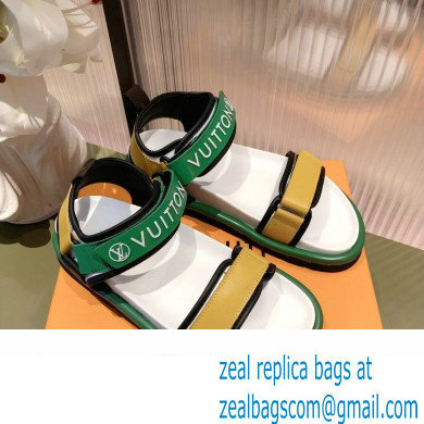 Louis Vuitton Pool Pillow Comfort Sandals Green/Yellow 2022