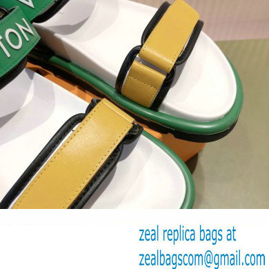 Louis Vuitton Pool Pillow Comfort Sandals Green/Yellow 2022