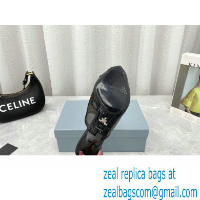 Prada Heel 9cm triangle logo Pvc slides Black 2022