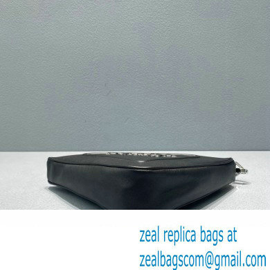 Prada Leather Triangle Pouch Bag 1NE039 Black 2022