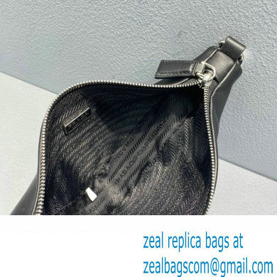 Prada Leather Triangle Pouch Bag 1NE039 Black 2022