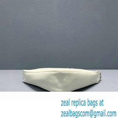 Prada Leather Triangle Pouch Bag 1NE039 White 2022