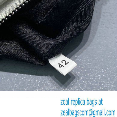 Prada Leather Triangle Pouch Bag 1NE039 White 2022