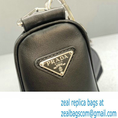 Prada Leather Triangle Shoulder Bag 1BH190 Black 2022