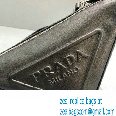 Prada Leather Triangle Shoulder Bag 1BH190 Black 2022