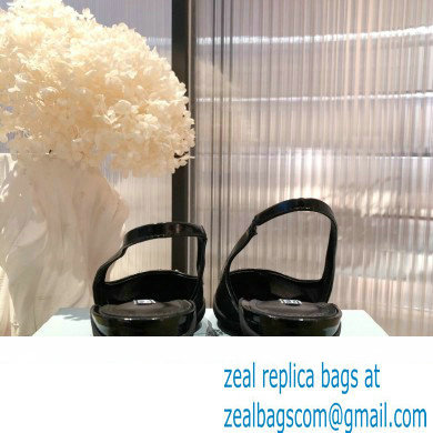 Prada Mesh fabric slingback pumps Black 2022 - Click Image to Close