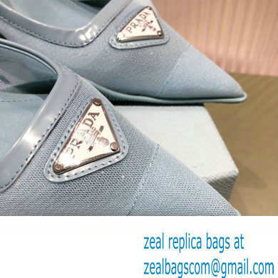 Prada Mesh fabric slingback pumps Blue 2022