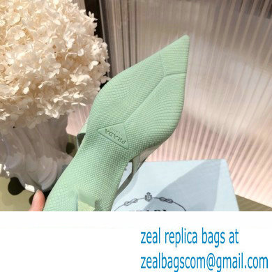Prada Mesh fabric slingback pumps Green 2022
