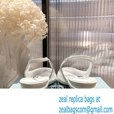 Prada Mesh fabric slingback pumps White 2022