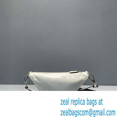 Prada Nylon Triangle Shoulder Bag White 2022