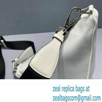 Prada Nylon Triangle Shoulder Bag White 2022