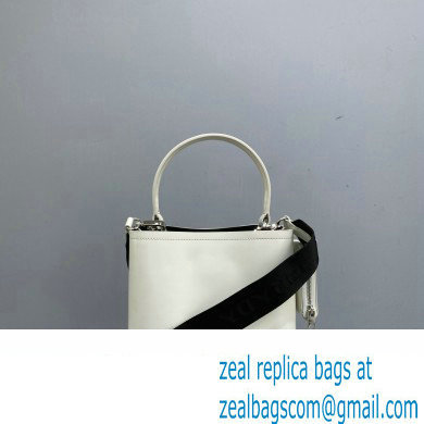 Prada Panier Small Tote Bag 1BA217 in Patent Leather White 2022