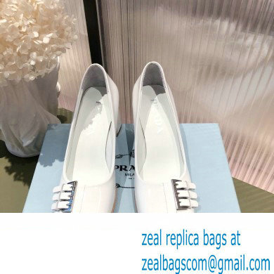 Prada Patent Leather Buckle Detail pumps White 2022