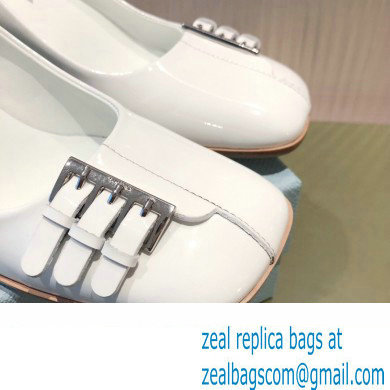 Prada Patent Leather Buckle Detail pumps White 2022