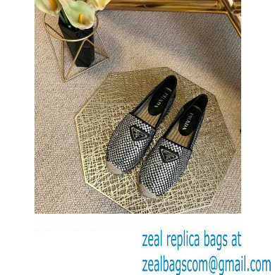 Prada Satin Espadrilles Black with Crystals 2022