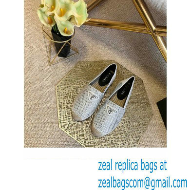 Prada Satin Espadrilles White with Crystals 2022