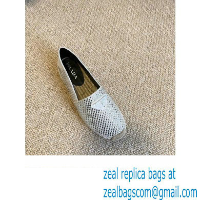 Prada Satin Espadrilles White with Crystals 2022 - Click Image to Close