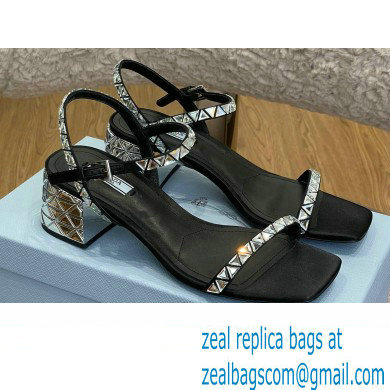 Prada Satin sandals Black with crystals 2022