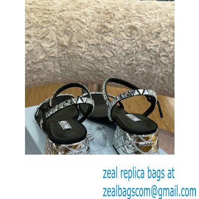 Prada Satin sandals Black with crystals 2022