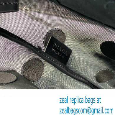 Prada Small Polka-dot Mesh Tote Bag 1BG417 Black 2022