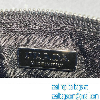 Prada Small Polka-dot Mesh Tote Bag 1BG417 Black 2022