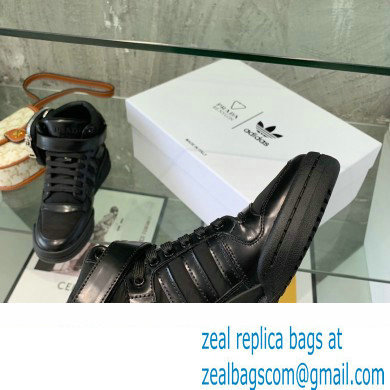 Prada x adidas Re-Nylon Forum High-top Sneakers Black 2022 - Click Image to Close
