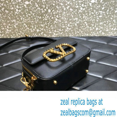 Valentino Alcove Rockstud Vlogo Leather Crossbody Bag Black 2022
