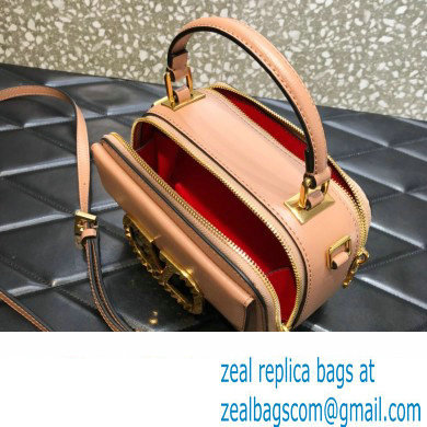 Valentino Alcove Rockstud Vlogo Leather Crossbody Bag Nude 2022