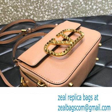 Valentino Alcove Rockstud Vlogo Leather Crossbody Bag Nude 2022