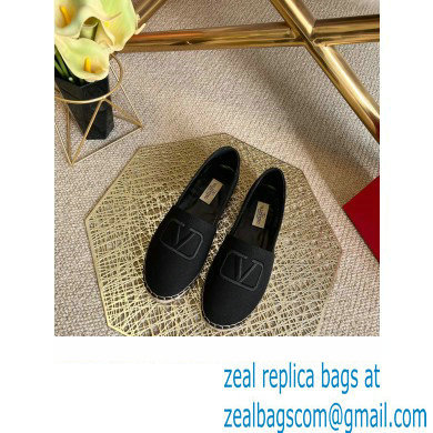 Valentino Fabric Vlogo Espadrilles Black 2022