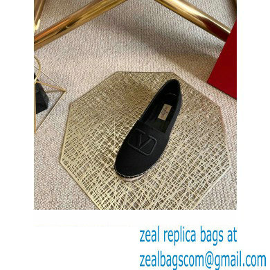 Valentino Fabric Vlogo Espadrilles Black 2022 - Click Image to Close