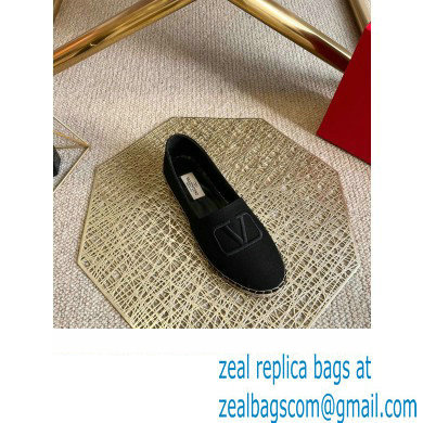 Valentino Fabric Vlogo Espadrilles Black 2022