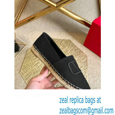 Valentino Fabric Vlogo Espadrilles Black 2022