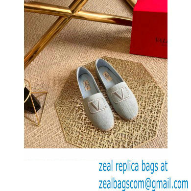 Valentino Fabric Vlogo Espadrilles Gray 2022