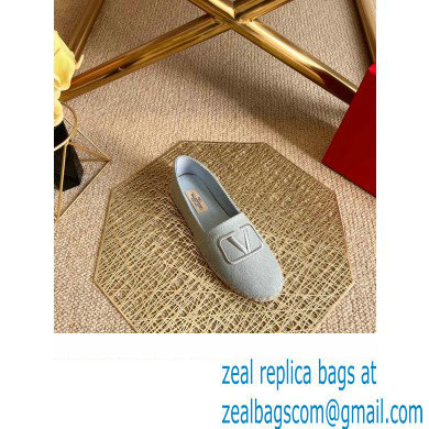 Valentino Fabric Vlogo Espadrilles Gray 2022