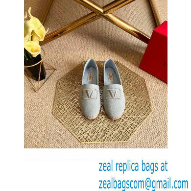 Valentino Fabric Vlogo Espadrilles Gray 2022