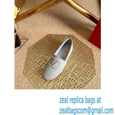 Valentino Fabric Vlogo Espadrilles Gray 2022