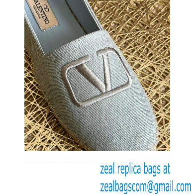 Valentino Fabric Vlogo Espadrilles Gray 2022