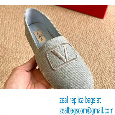 Valentino Fabric Vlogo Espadrilles Gray 2022