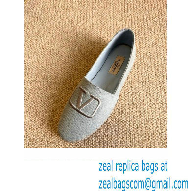 Valentino Fabric Vlogo Espadrilles Gray 2022