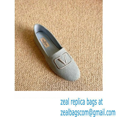 Valentino Fabric Vlogo Espadrilles Gray 2022