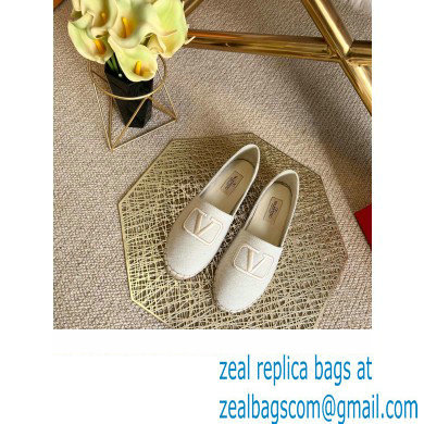 Valentino Fabric Vlogo Espadrilles White 2022