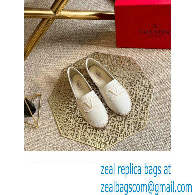 Valentino Fabric Vlogo Espadrilles White 2022