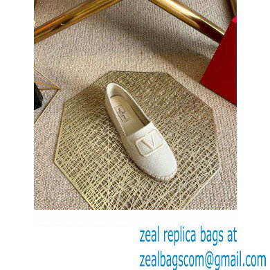 Valentino Fabric Vlogo Espadrilles White 2022