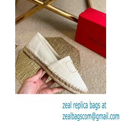 Valentino Fabric Vlogo Espadrilles White 2022