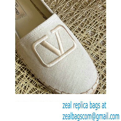 Valentino Fabric Vlogo Espadrilles White 2022
