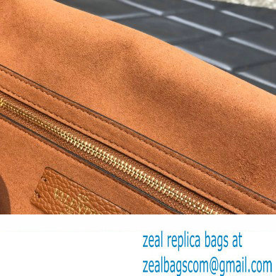 Valentino Grainy Calfskin Large Roman Stud Chain Bag Brown 2022