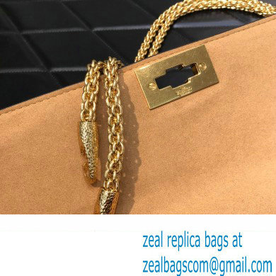 Valentino Grainy Calfskin Large Roman Stud Chain Bag Gold 2022