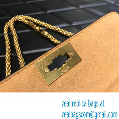 Valentino Grainy Calfskin Small Roman Stud Chain Bag Gold 2022