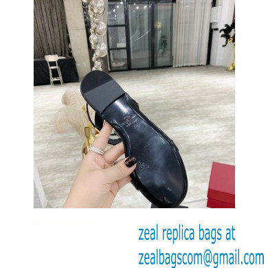 Valentino ROMAN STUD FLAT CALFSKIN SANDAL black 2021